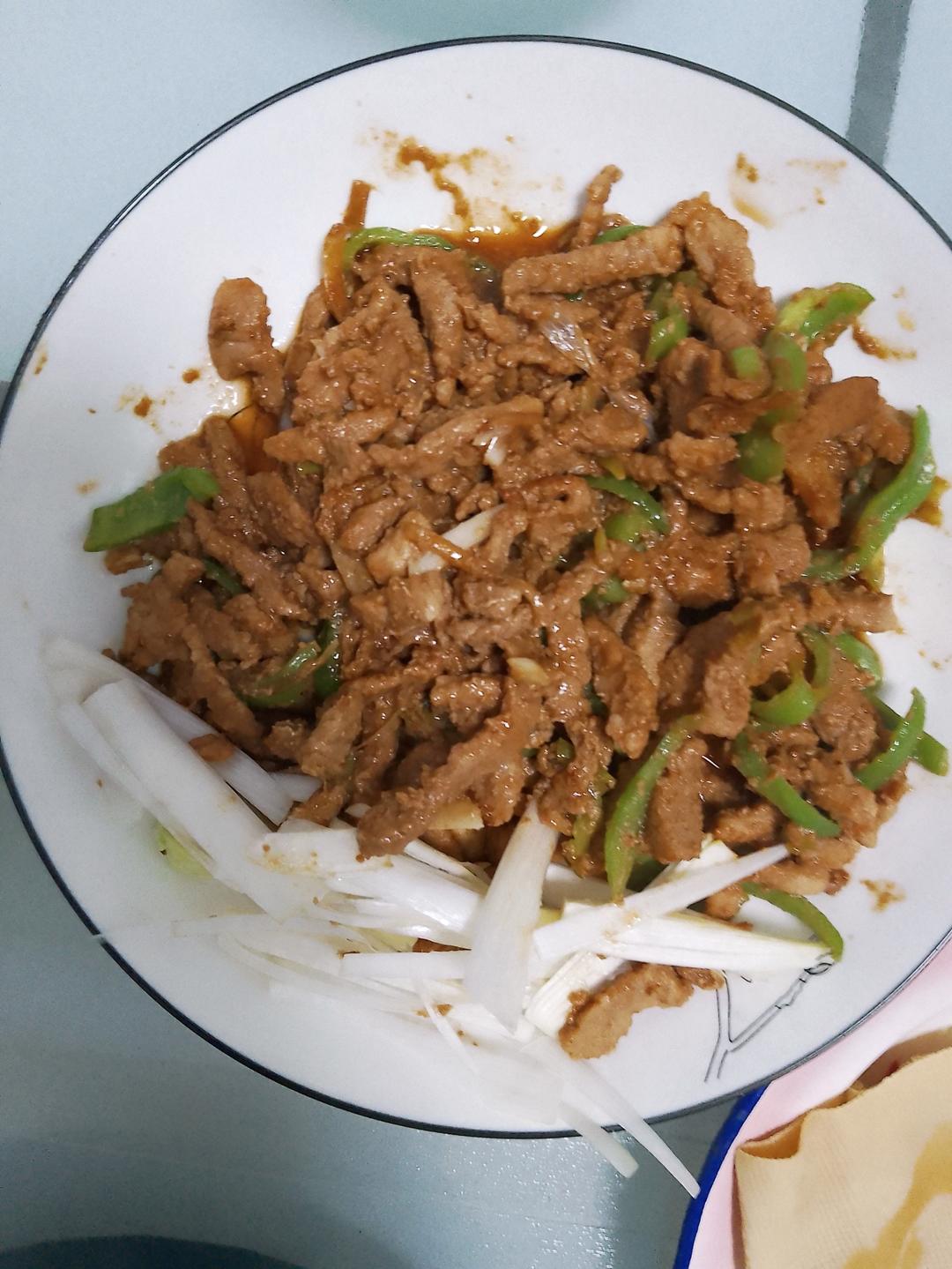 传统做法 京酱肉丝