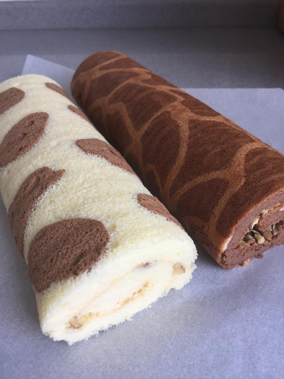 奶牛蛋糕卷+长颈鹿蛋糕卷