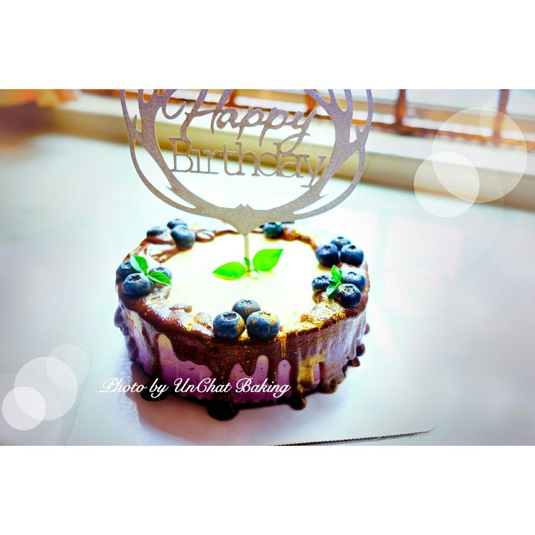 渐变蓝莓冻芝士蛋糕（免烤）