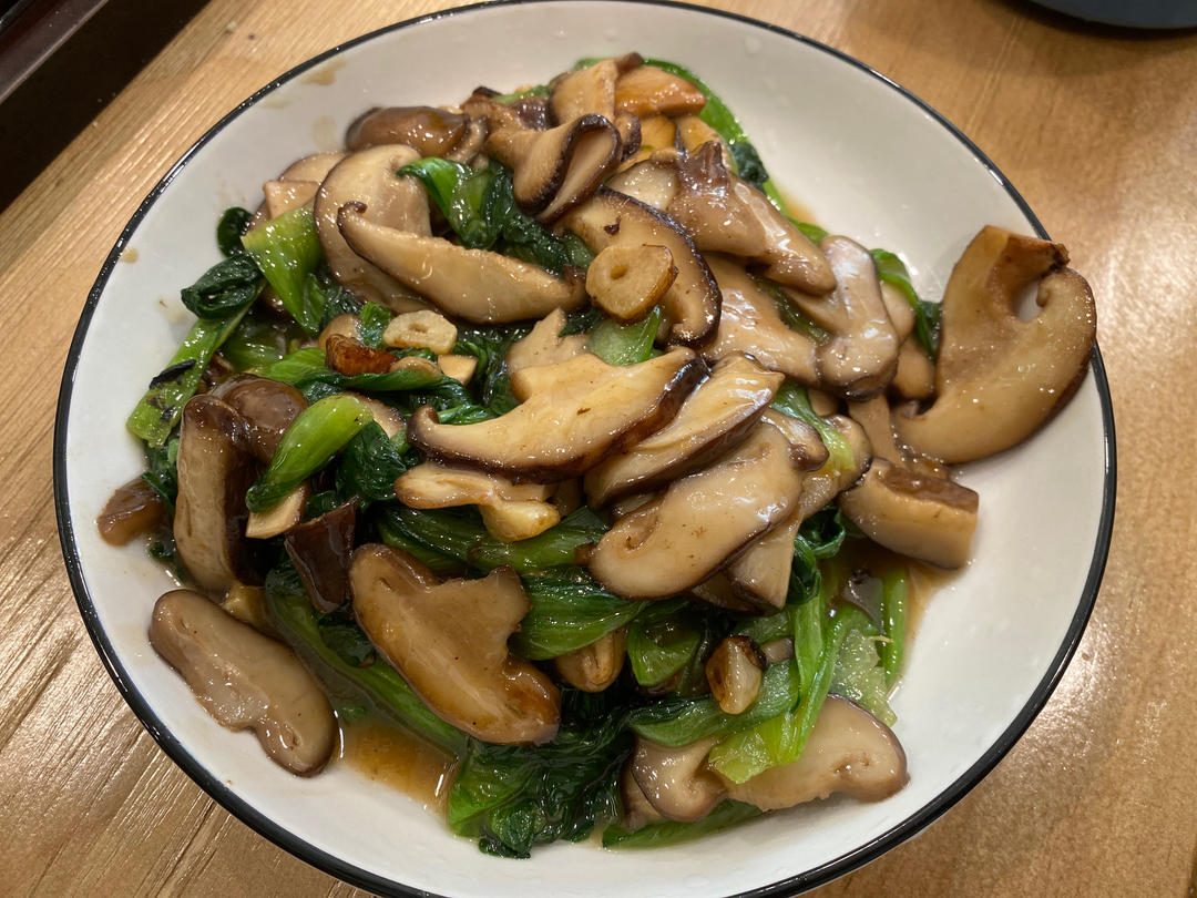上海青炒香菇
