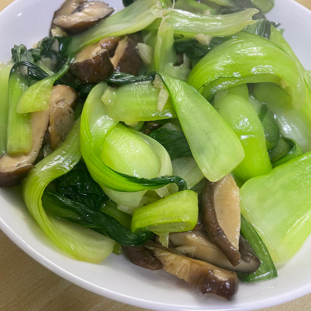 上海青炒香菇