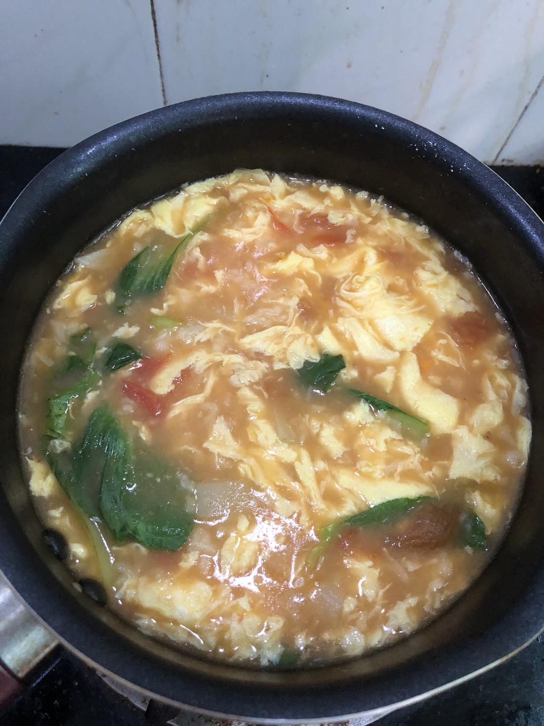 西红柿鸡蛋疙瘩汤