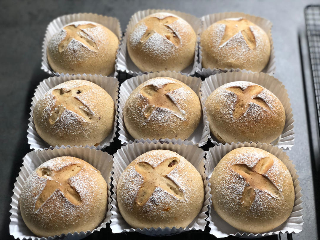 四喜巴朗做的烤一炉不够吃 百香果蜜柚小面包