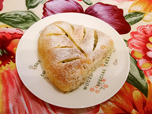 全麦蔓越莓乳酪软欧（附法国老面配方）