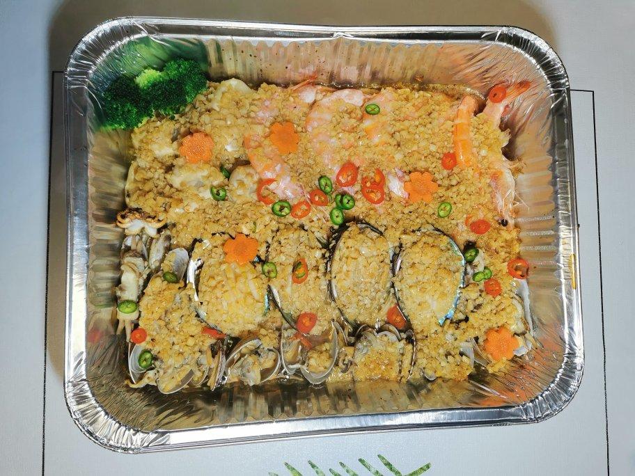 蒜香吮指海鲜大咖——松下NU-JK200W大蒸烤箱食谱
