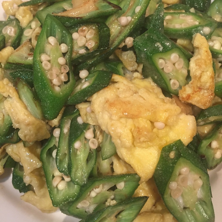 秋葵炒鸡蛋