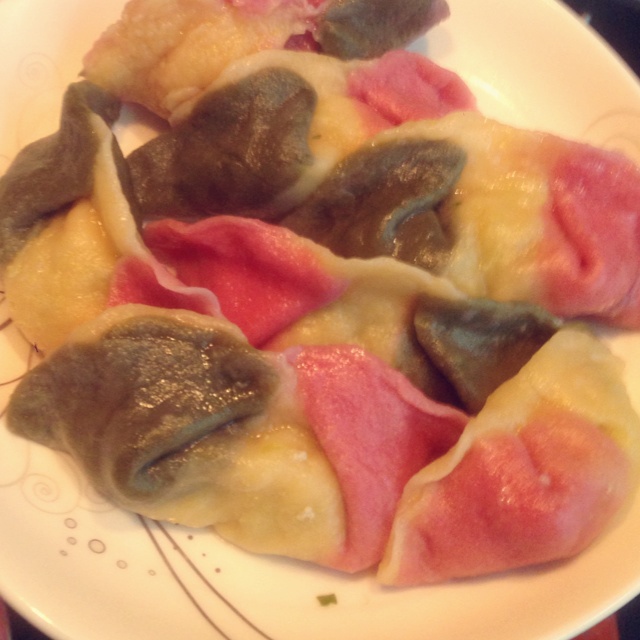三色水饺