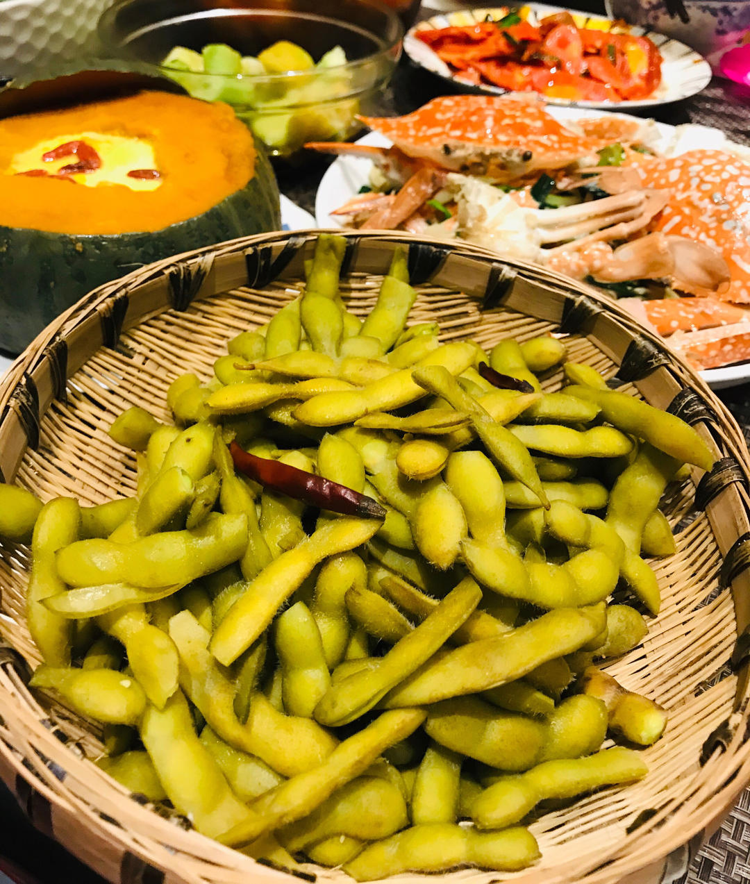 煮毛豆—不会变色版