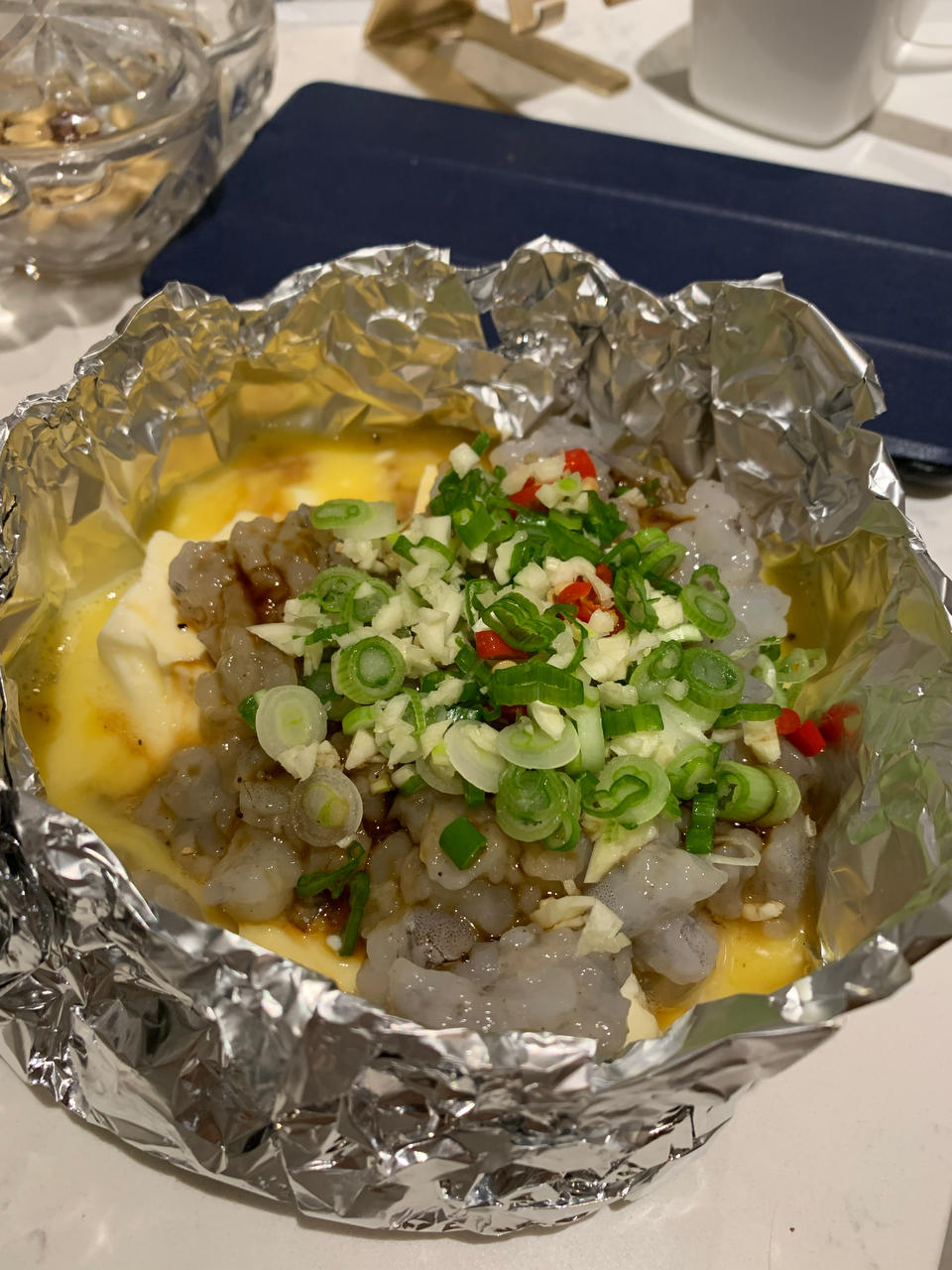 烧烤摊的招牌———锡纸烤豆腐