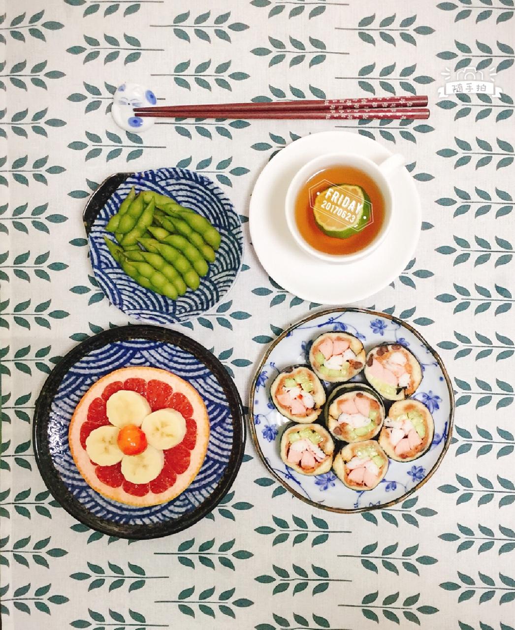 吐司片肉松海苔卷-华丽逆袭