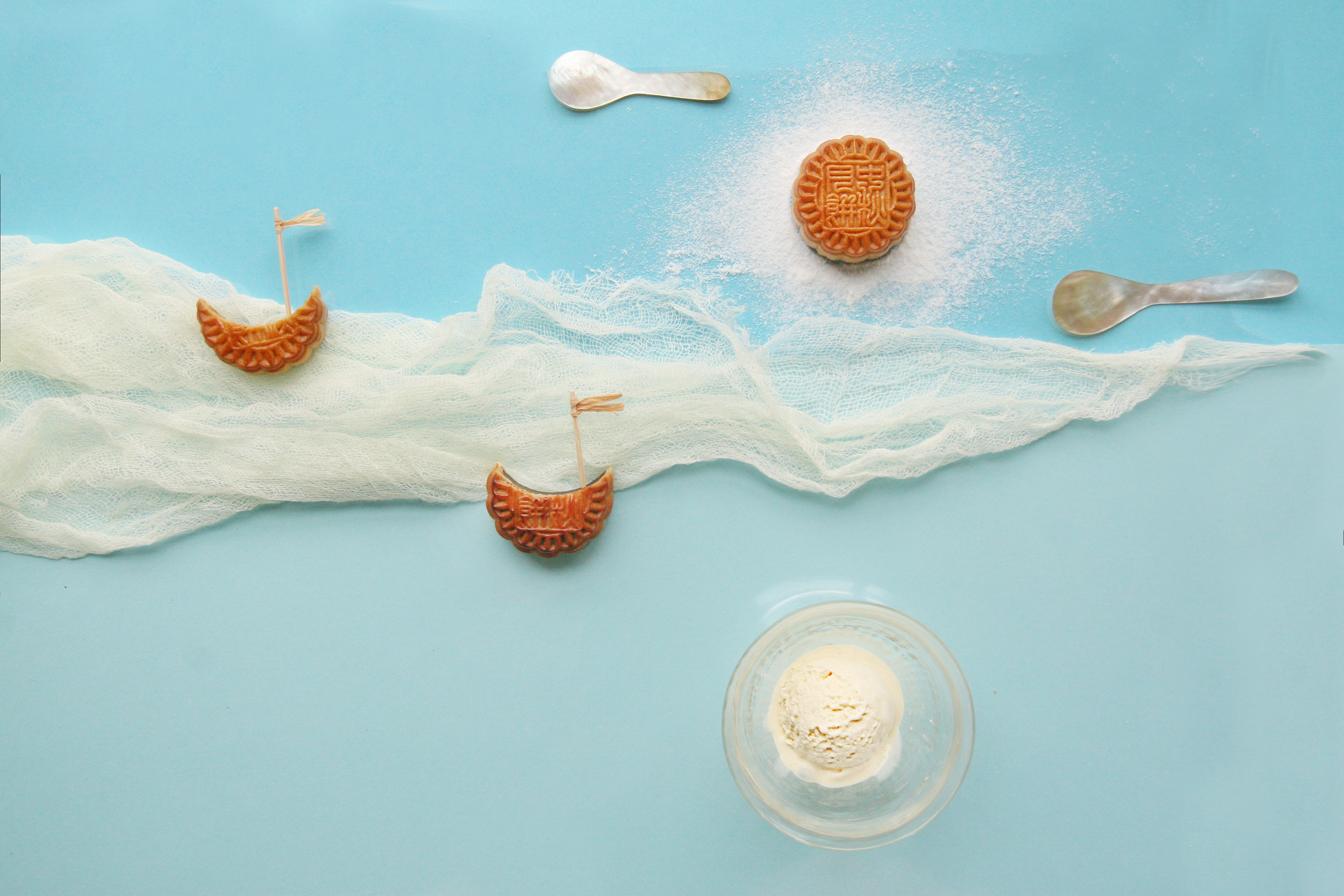 海上邀明月-华美月饼配香草冰淇淋的做法 步骤6