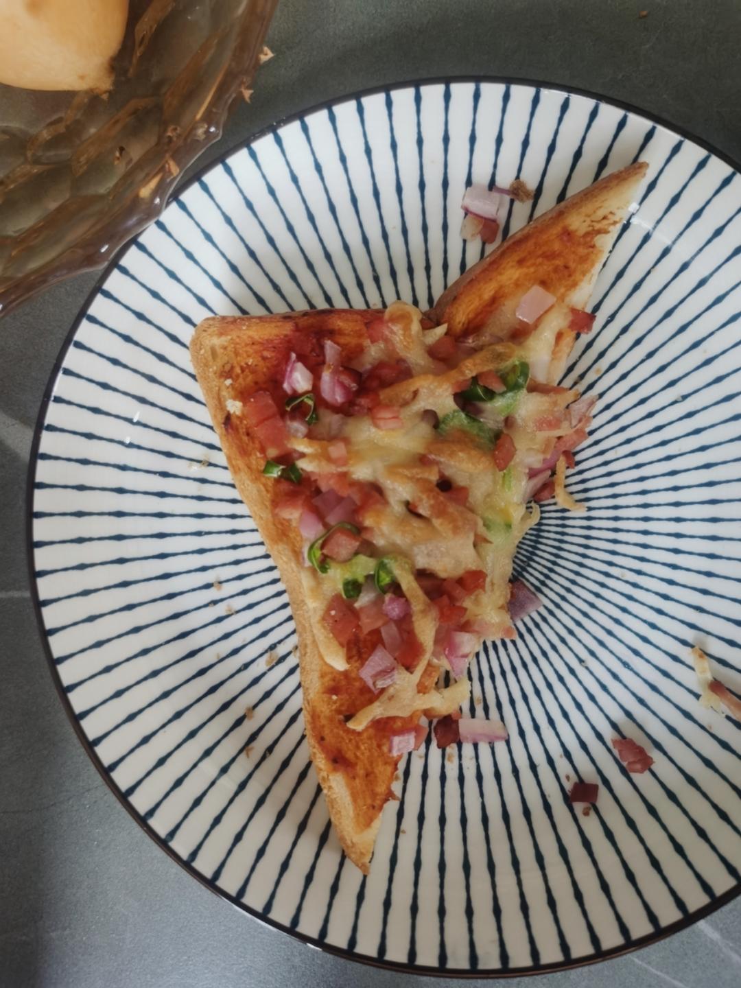 早餐快手面包片披萨