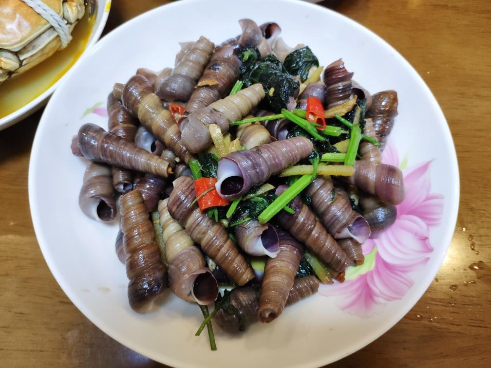 紫苏炒锥螺的做法