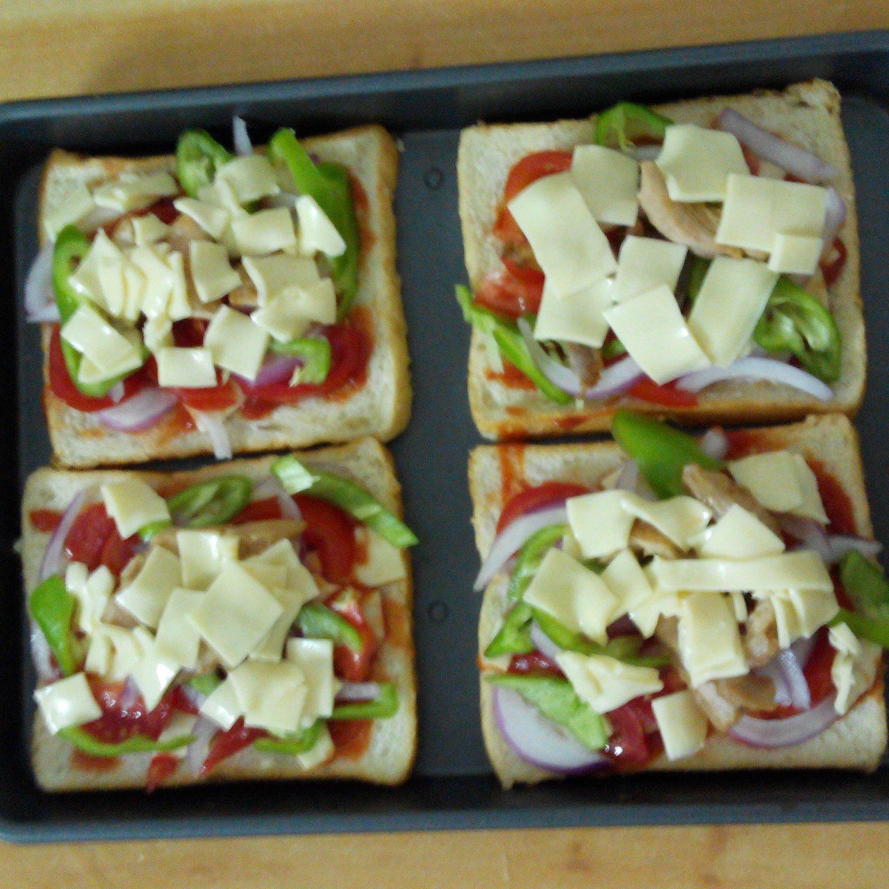 吐司培根小批萨