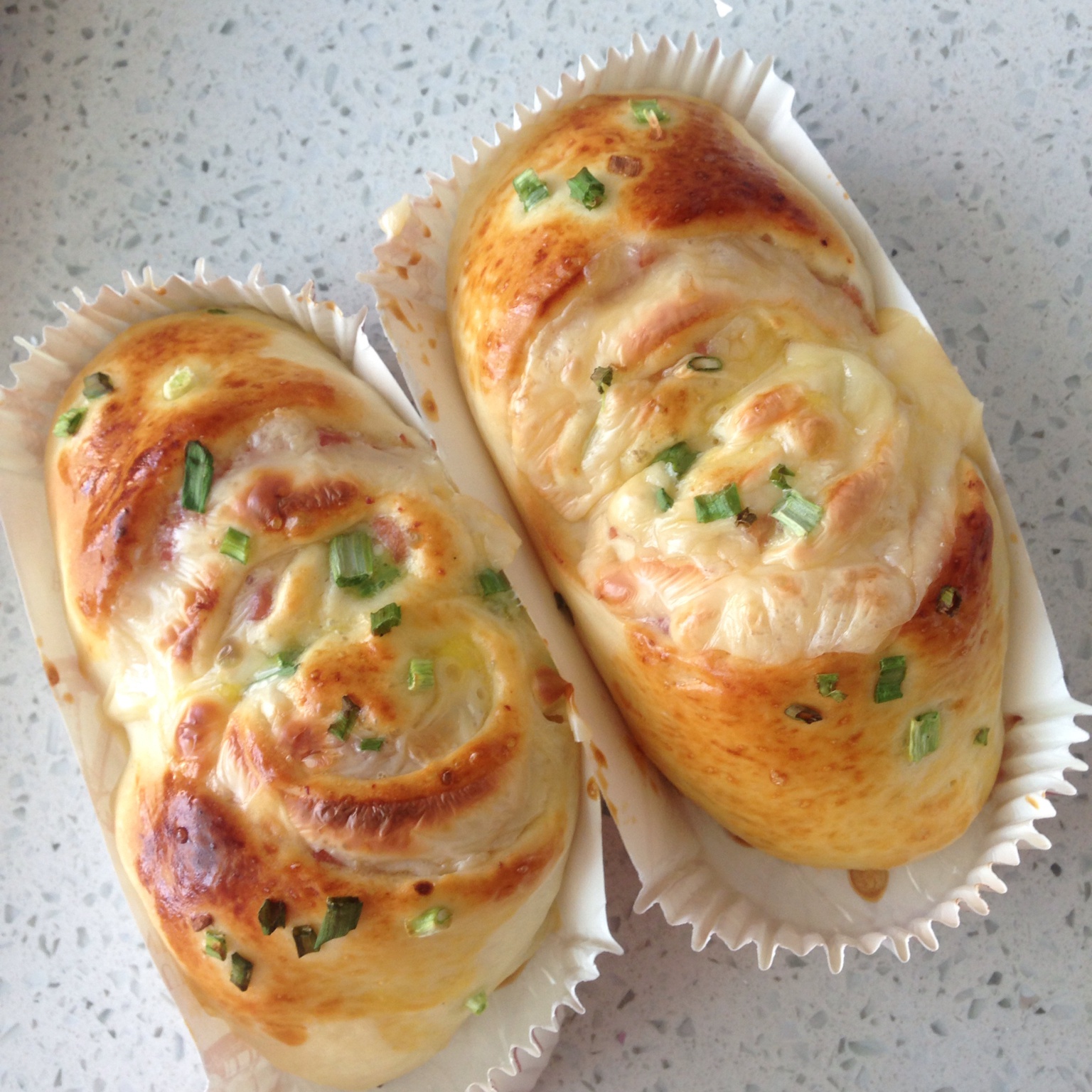 培根芝士面包卷