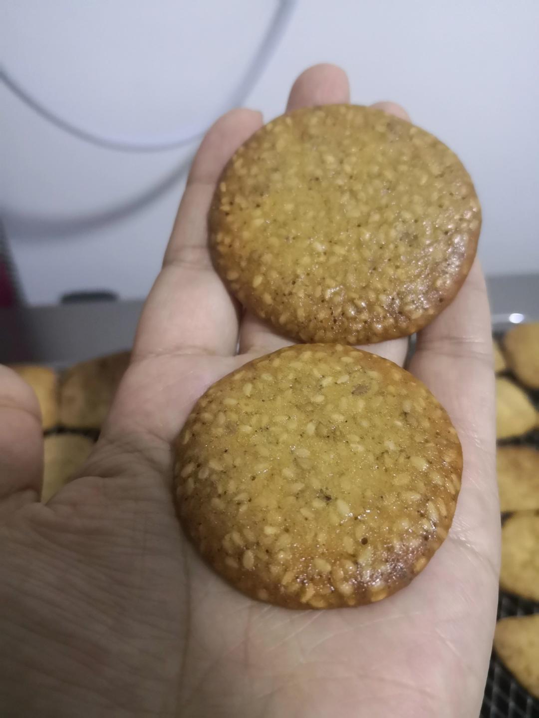 芝麻薄脆蛋白饼干