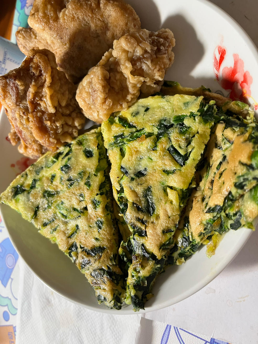 菠菜鸡蛋饼
