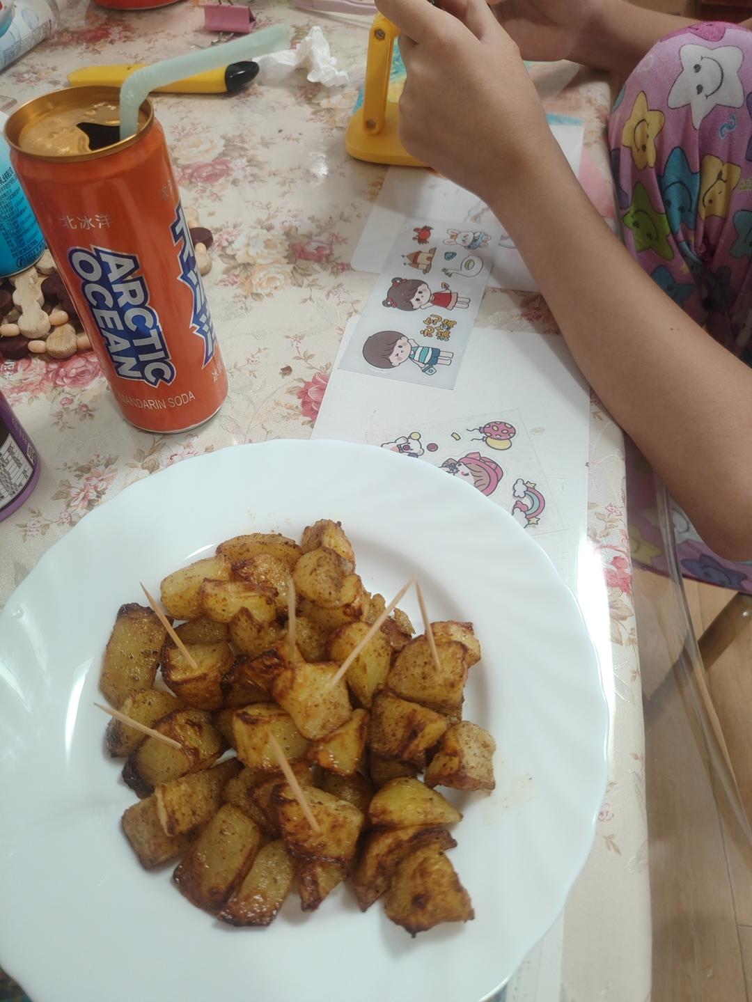 空气炸锅版烤薯角（烤土豆）