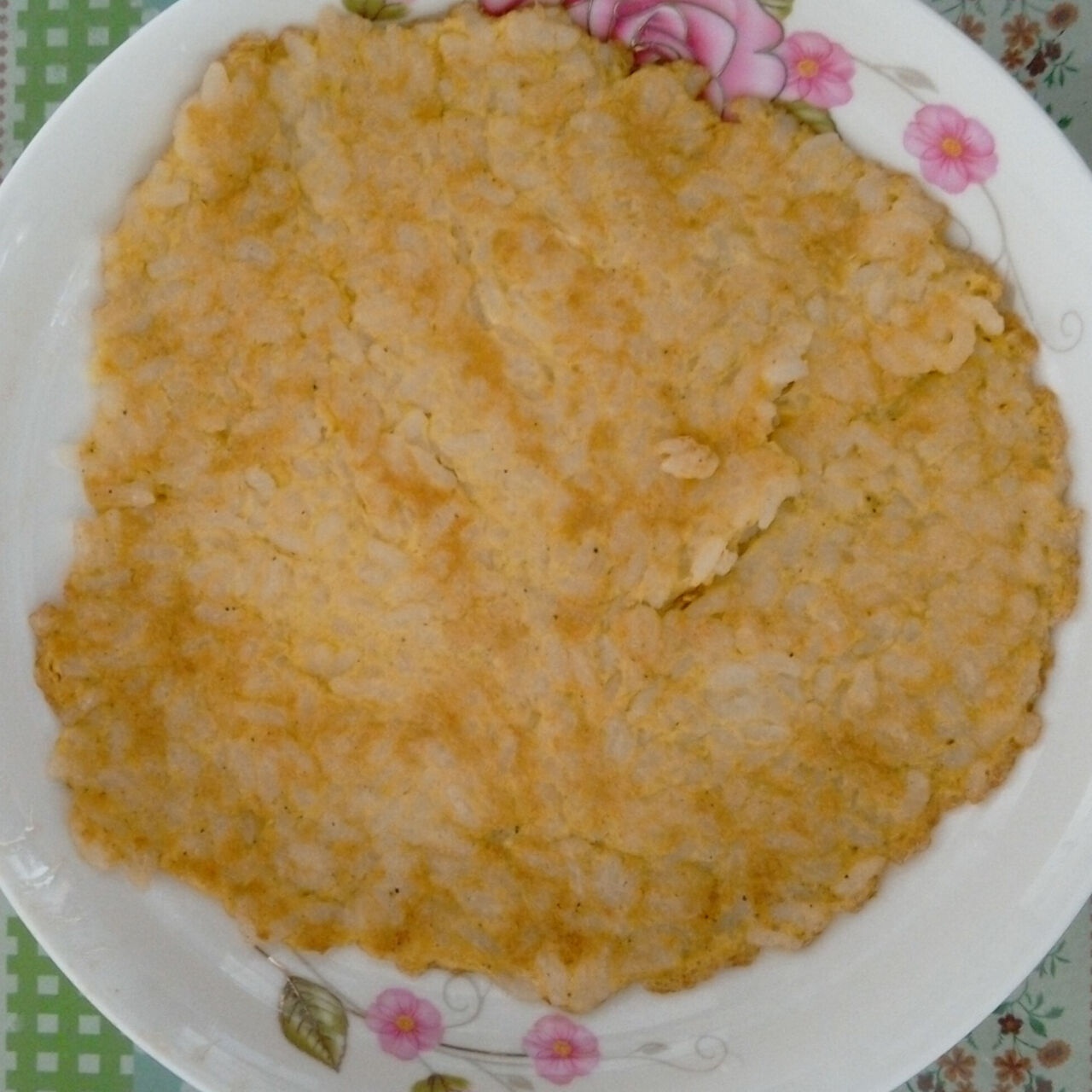 简单易学的早餐米饭鸡蛋饼❤