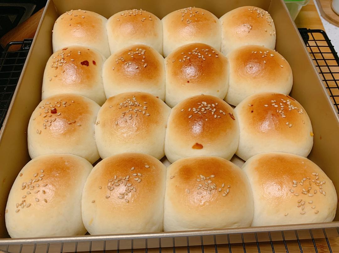 鲜奶油小餐包（一次发酵）