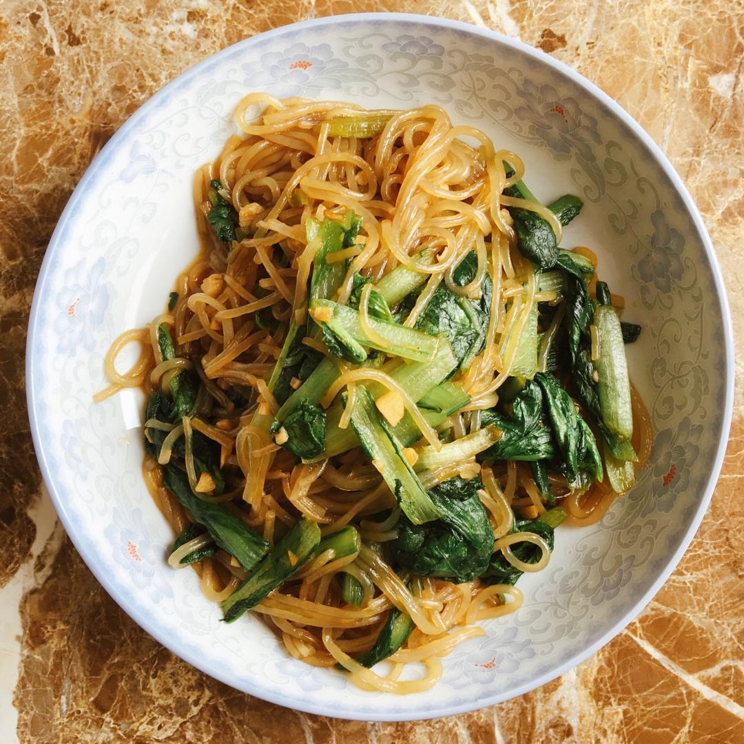 小白菜炒粉条