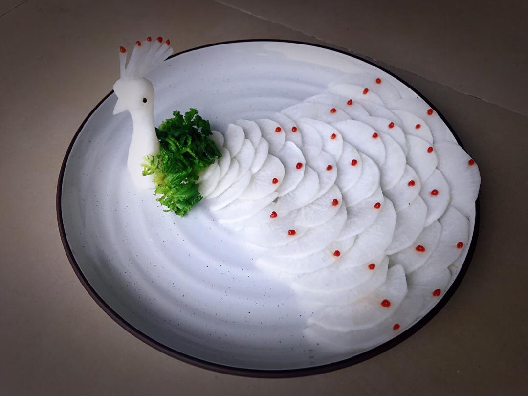💠蔬菜拼盘盘饰摆盘（孔雀）