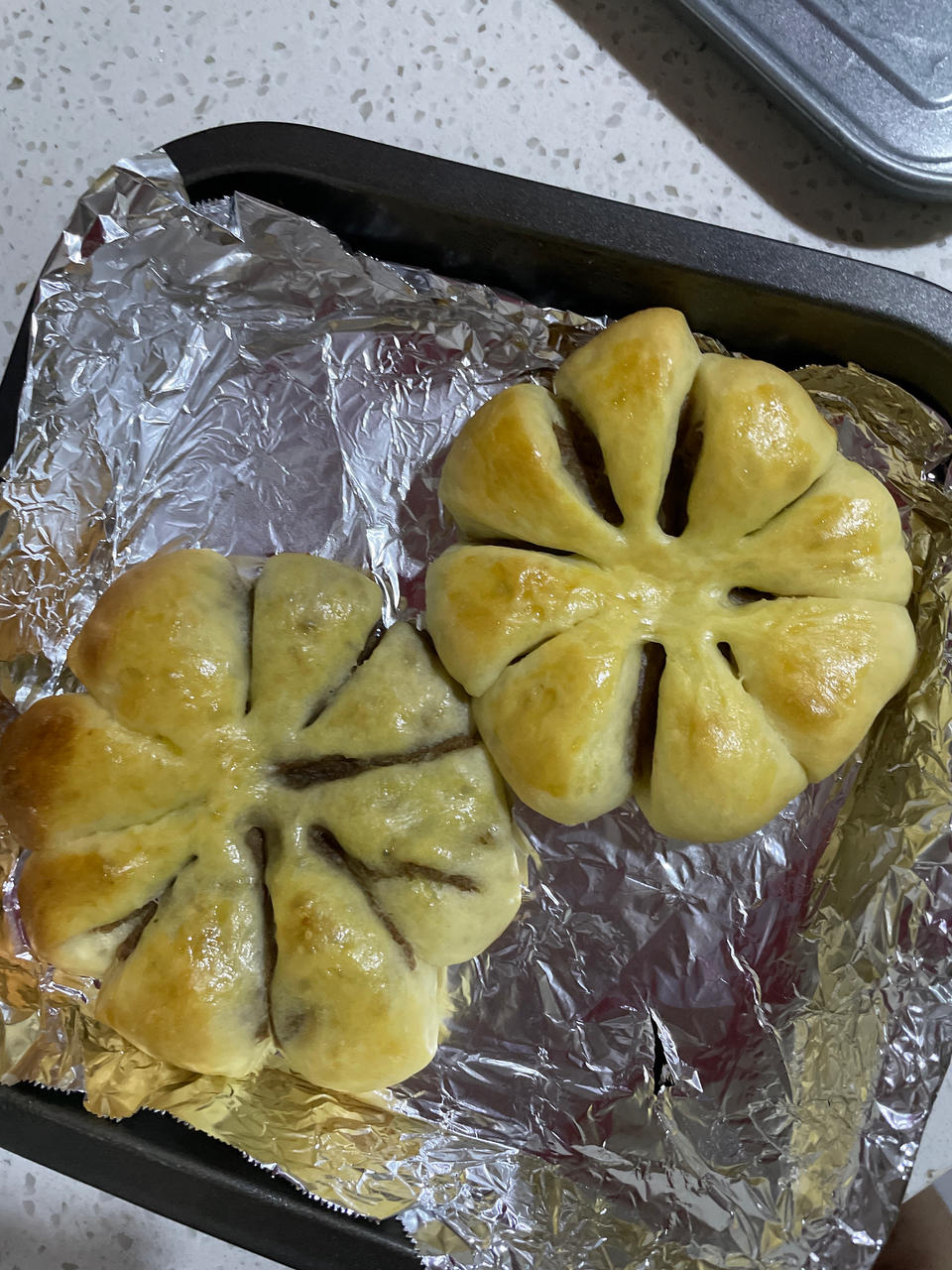 一次发酵莲蓉馅面包