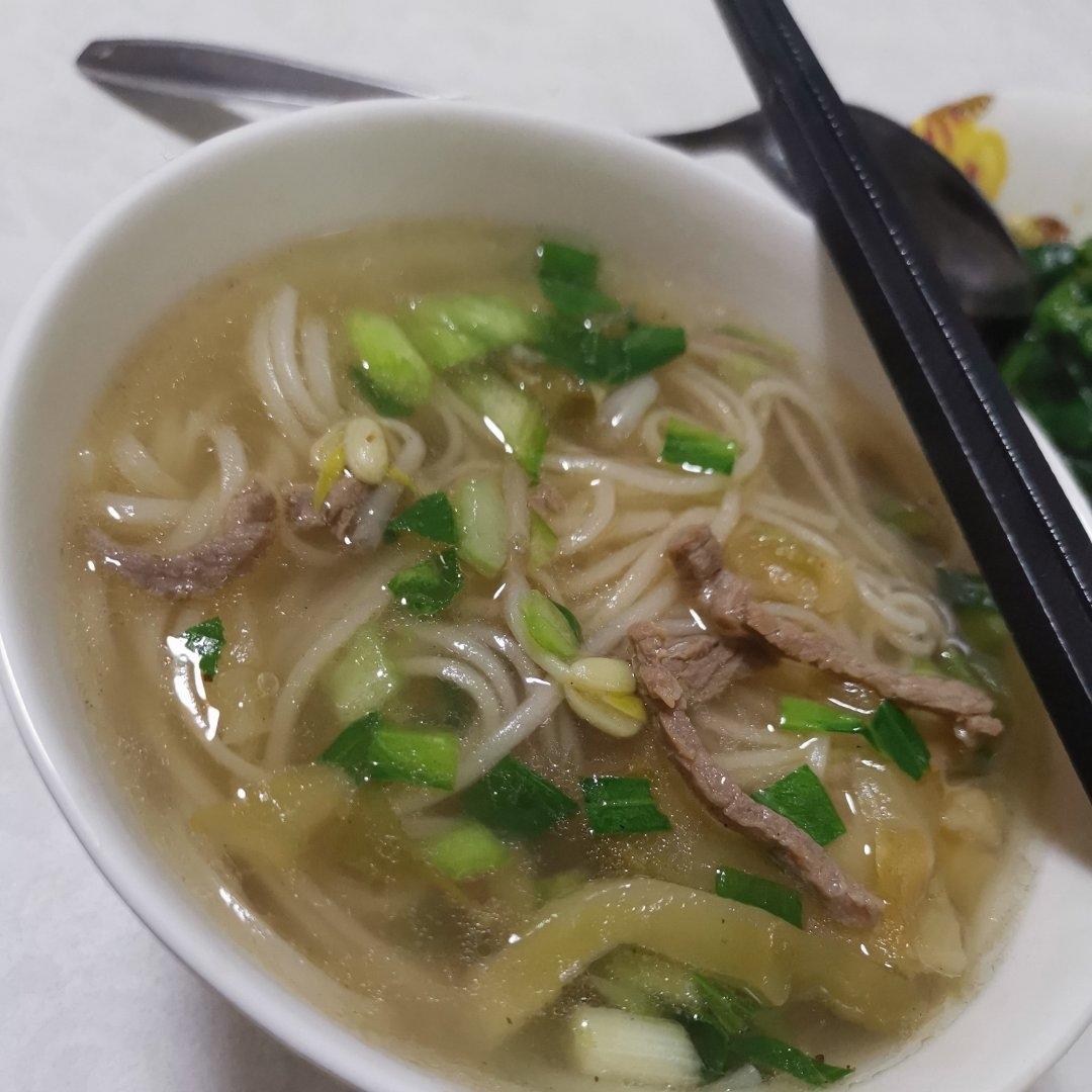 榨菜肉丝汤面的做法