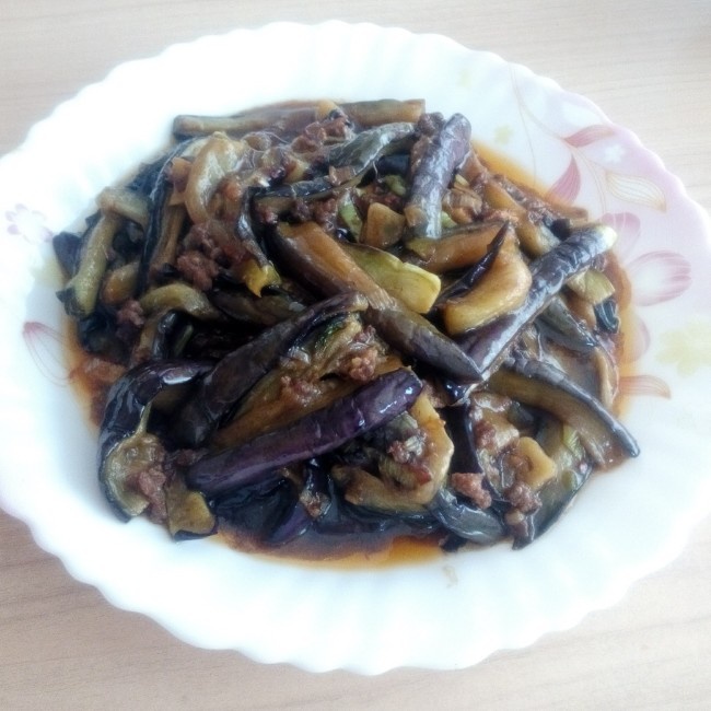 红烧肉沫茄子