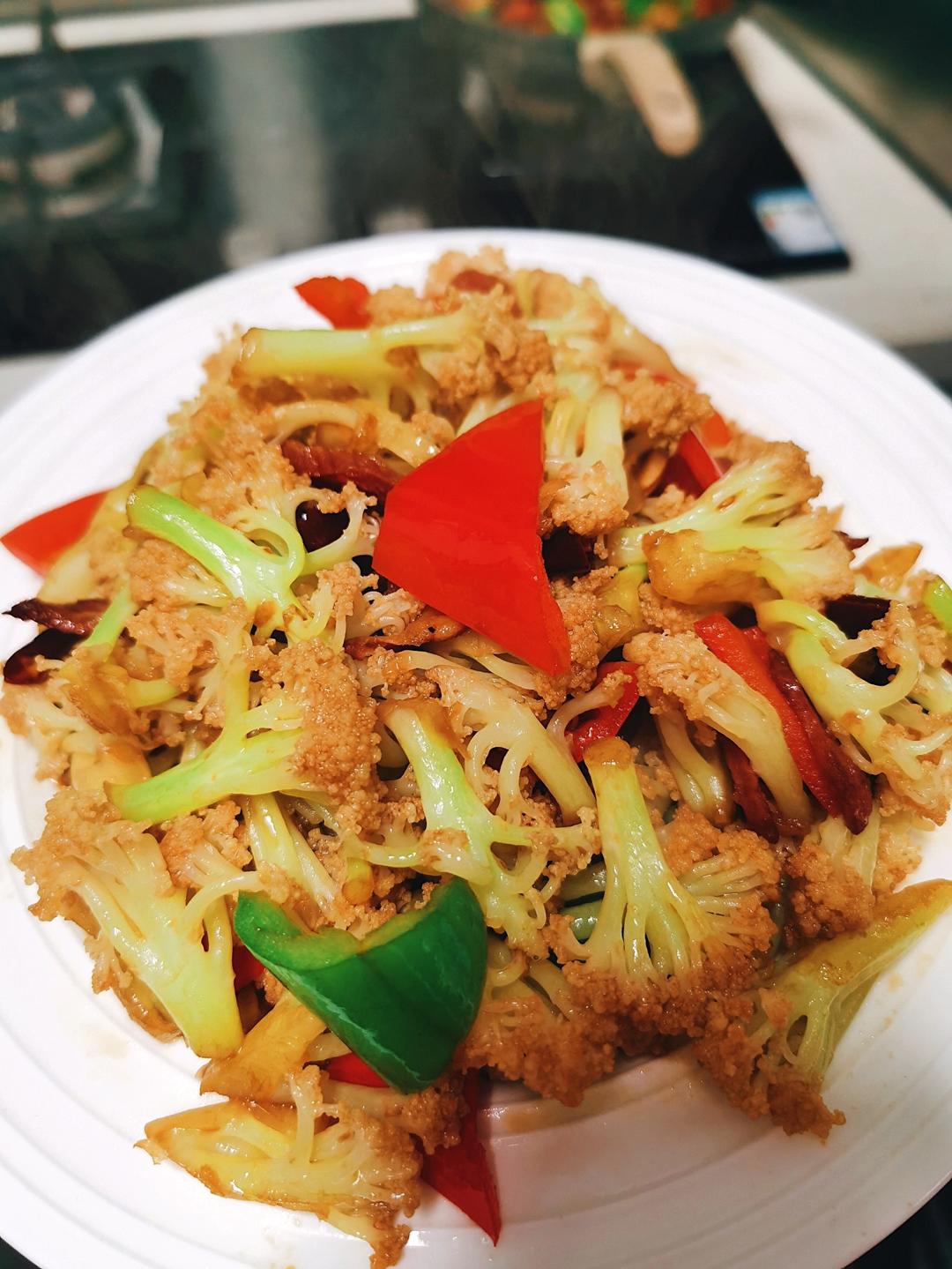 老丁的私房菜-干锅花菜