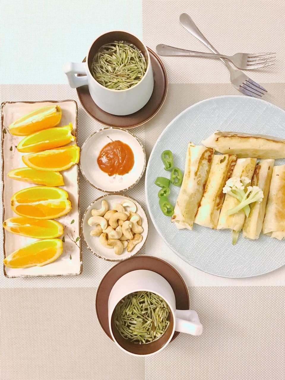 黄芽菜肉丝春卷