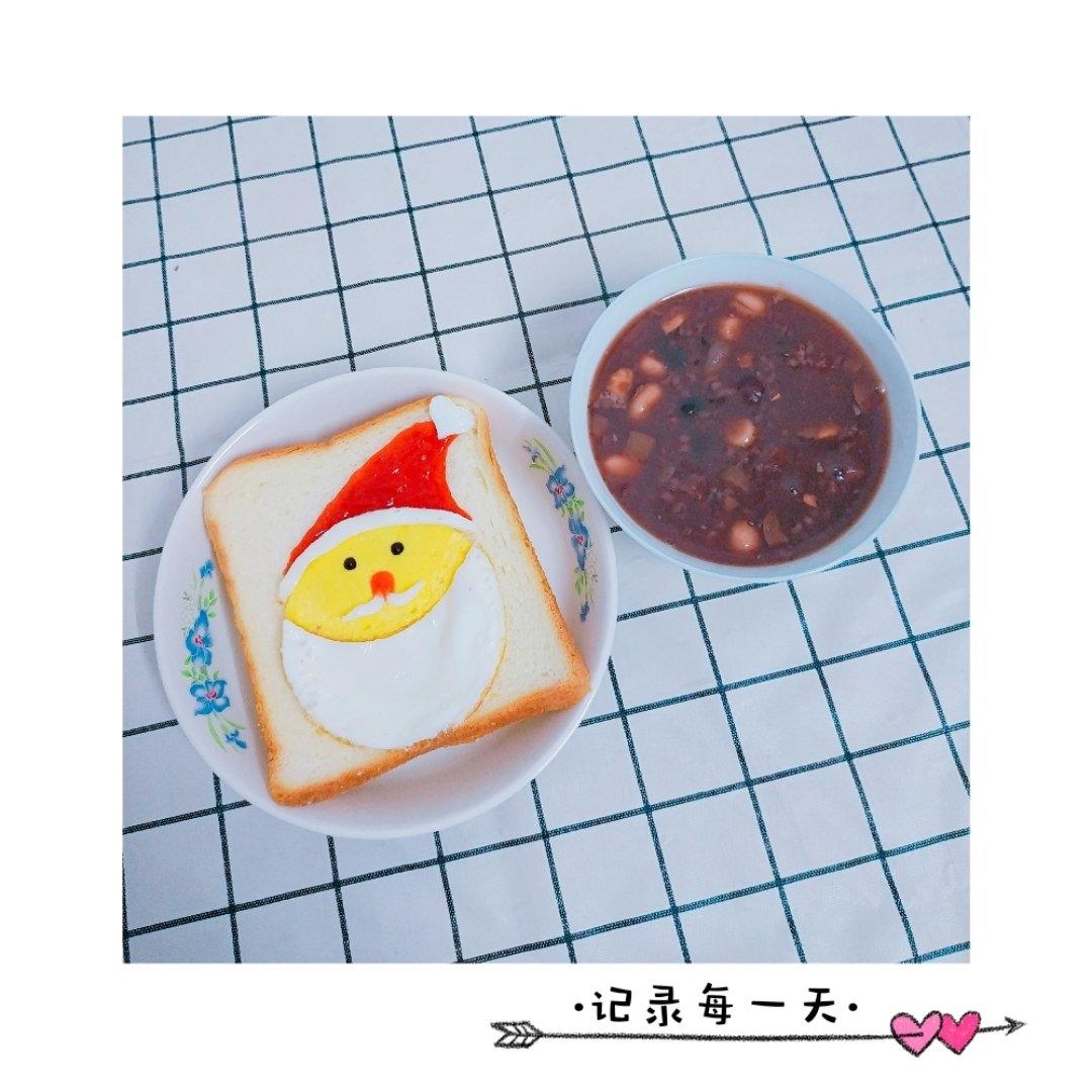 圣诞老爷爷吐司披萨