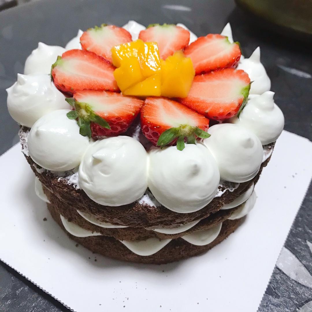 巧克力可可戚风裸蛋糕（含视频）