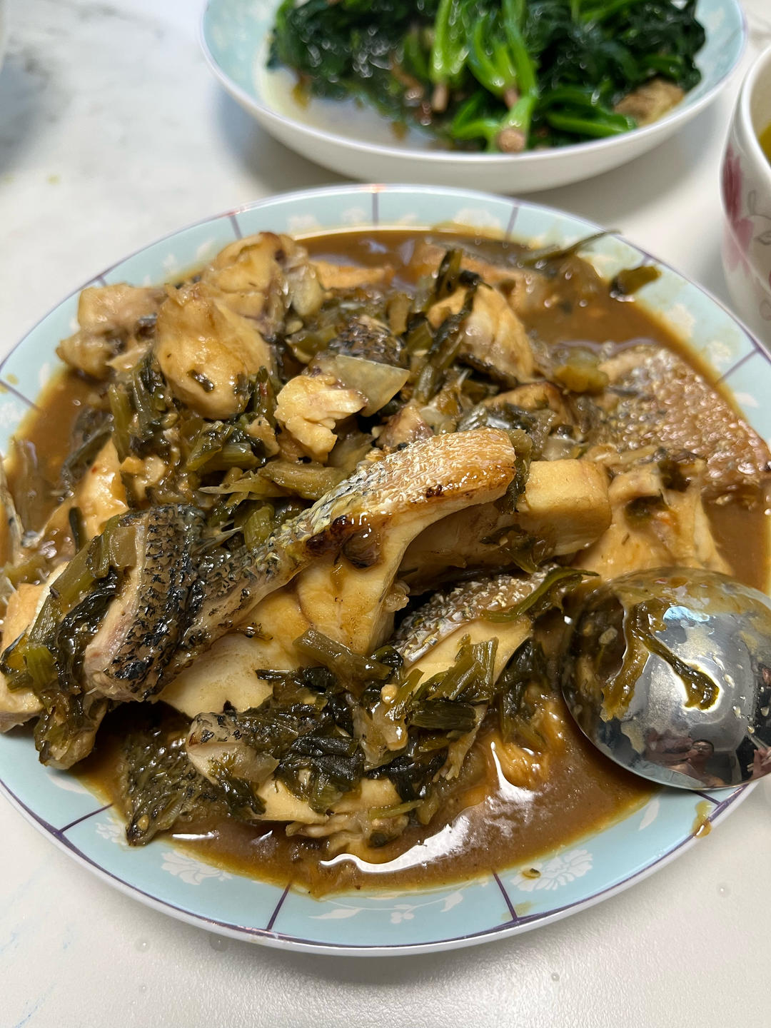 黑鱼烧咸菜