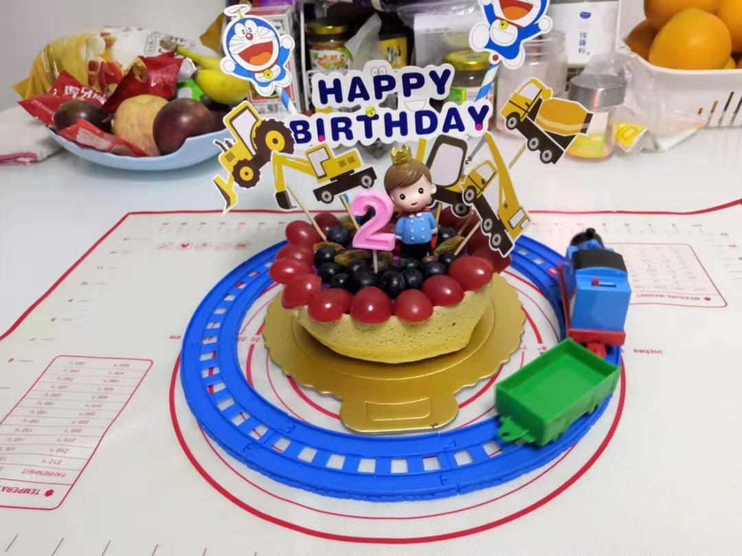 菠菜戚风蛋糕【六寸】