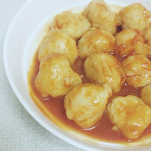 酸酸甜甜【茄汁鸡肉丸】