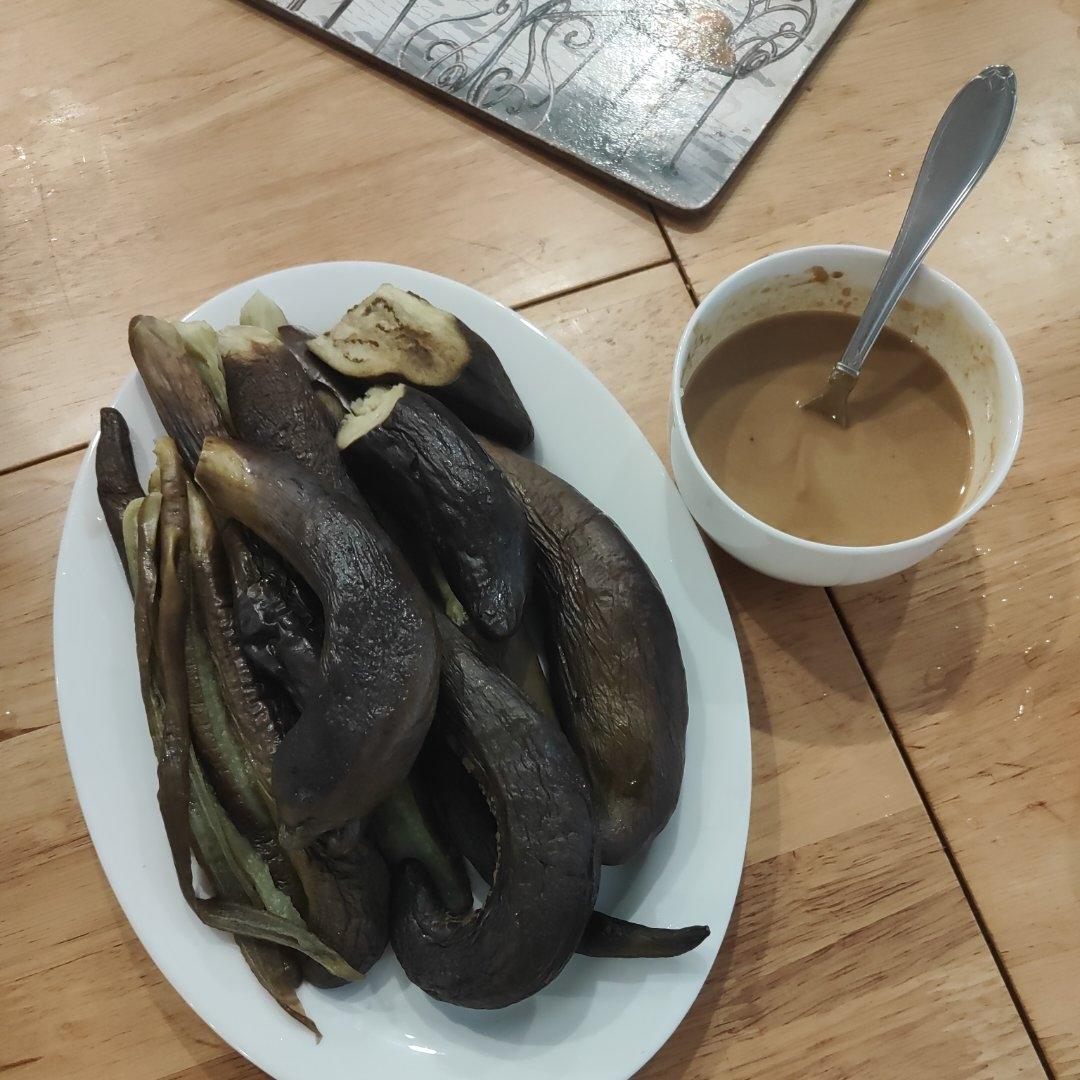 麻酱蒜泥蒸茄子