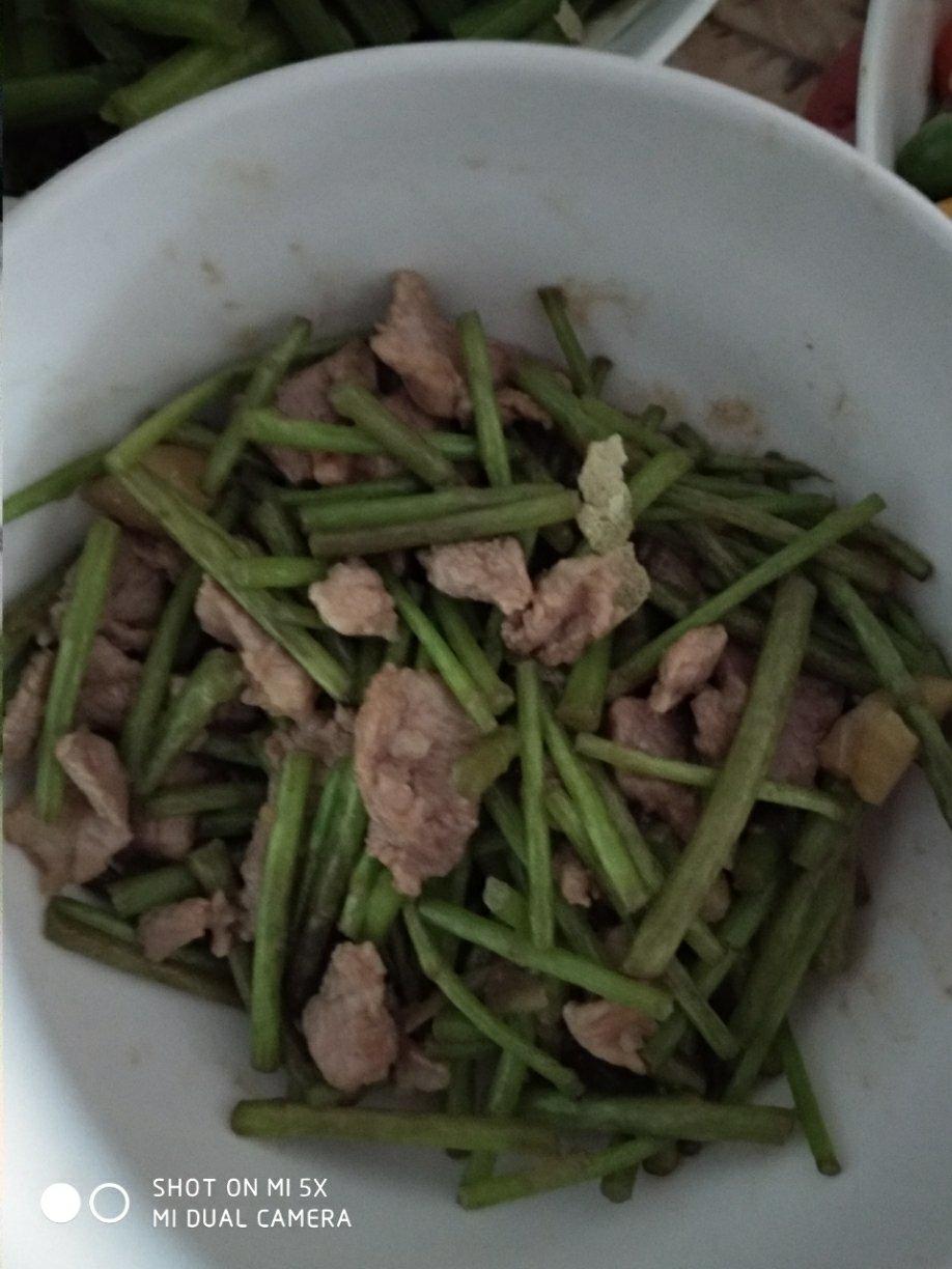 家常小菜  芦蒿炒肉丝