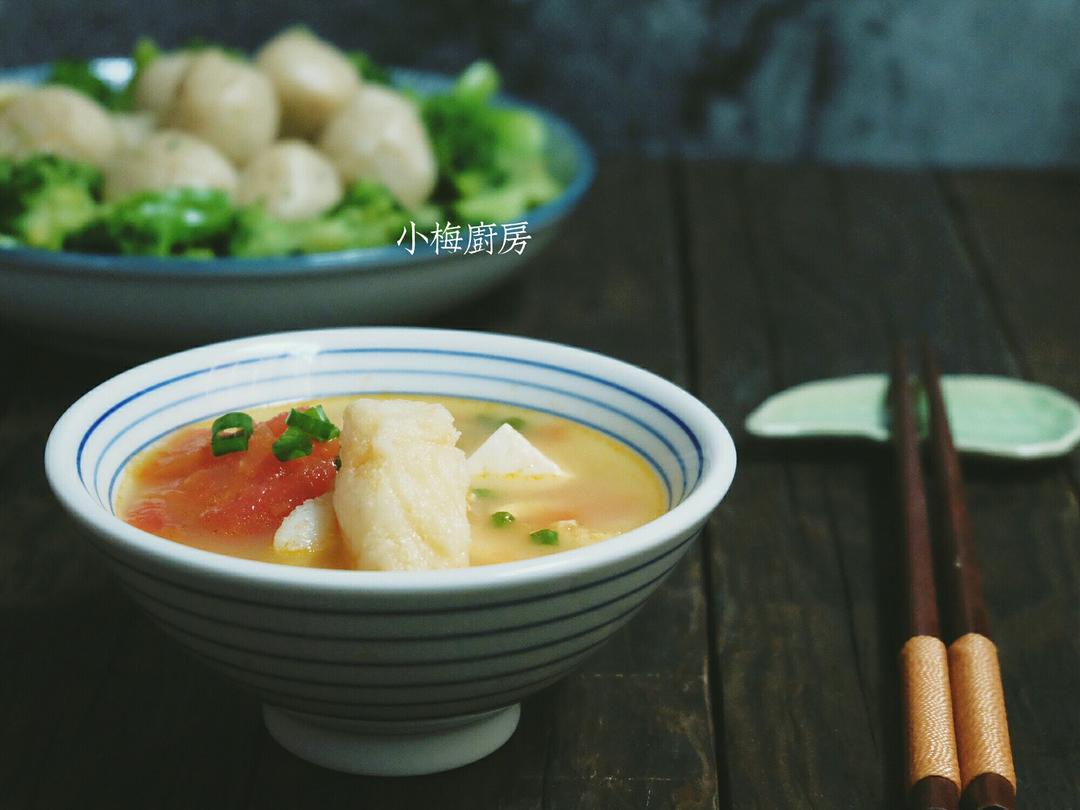 番茄龙利鱼豆腐汤