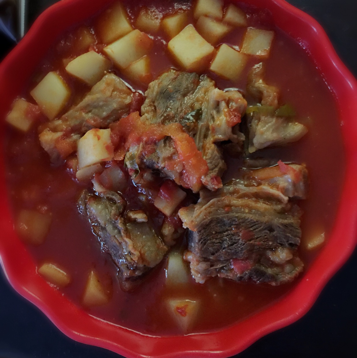 西红柿牛腩土豆