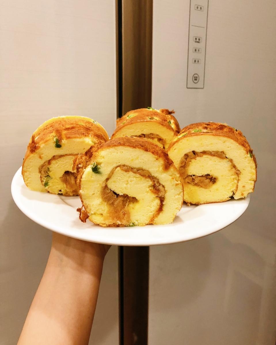 香葱肉松蛋糕卷