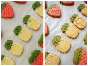 可爱模具饼干【草莓和菠萝】的做法 步骤20