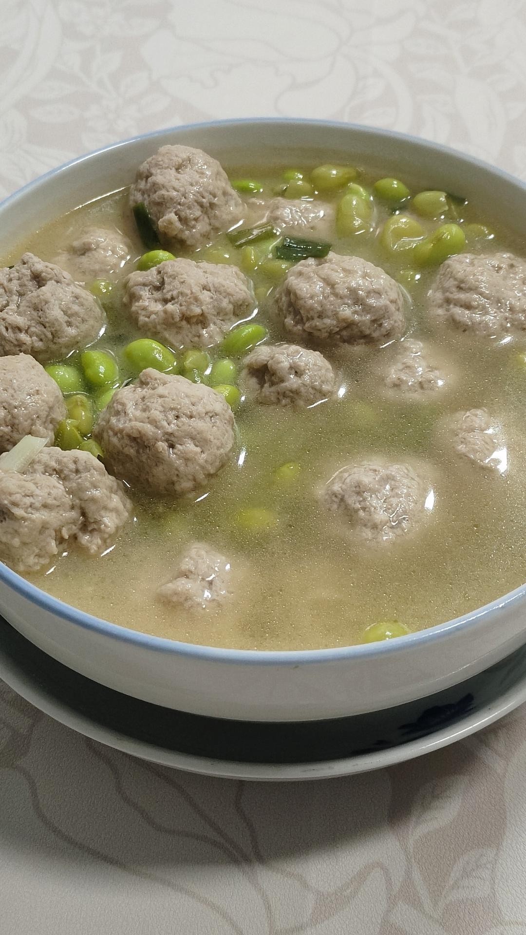 毛豆肉丸湯