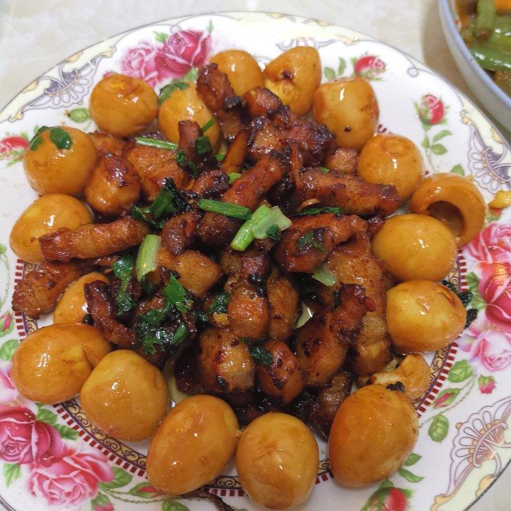 加了鹌鹑蛋后，这盘红烧肉，美味的逆天啦——鹌鹑蛋烧肉（孔瑶食谱）
