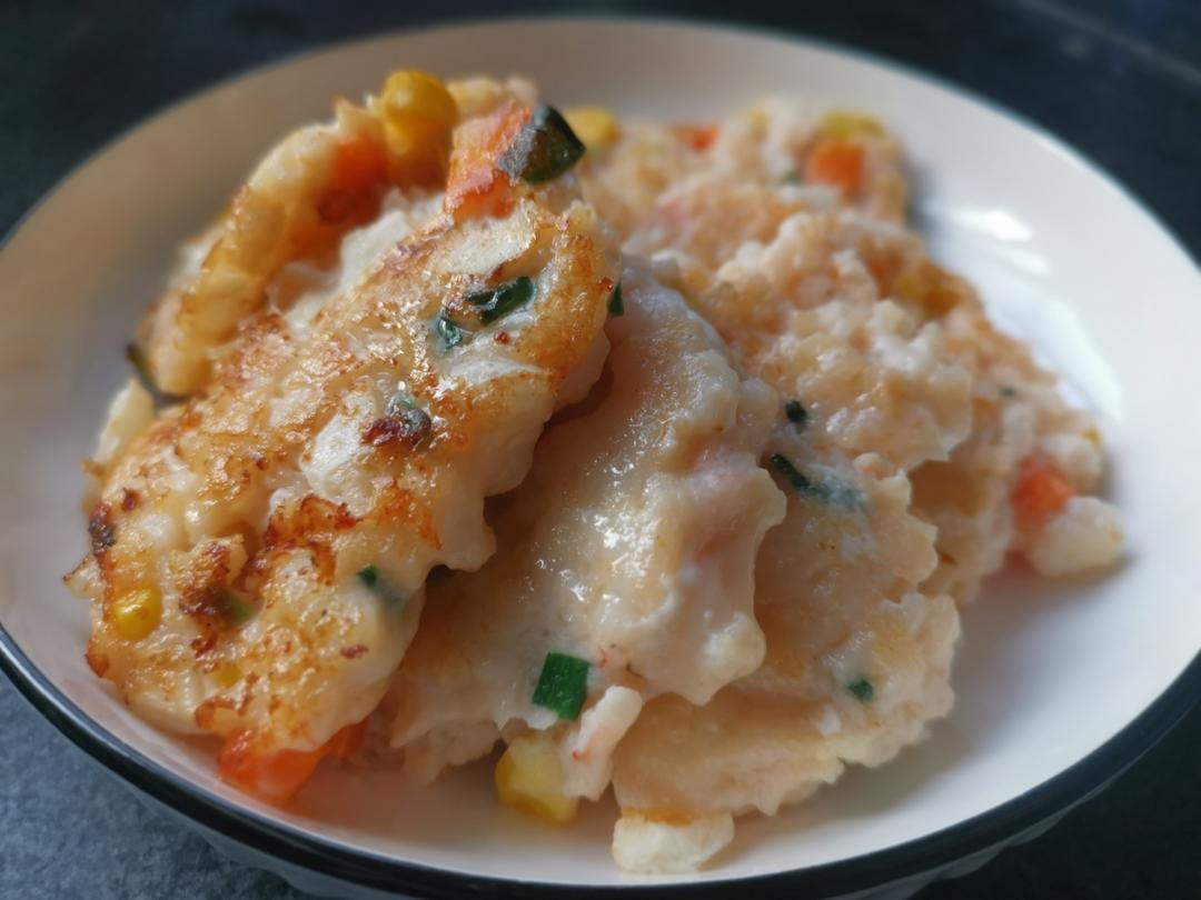 孩子超爱吃的时蔬鲜虾饼，补钙长高高‼️
