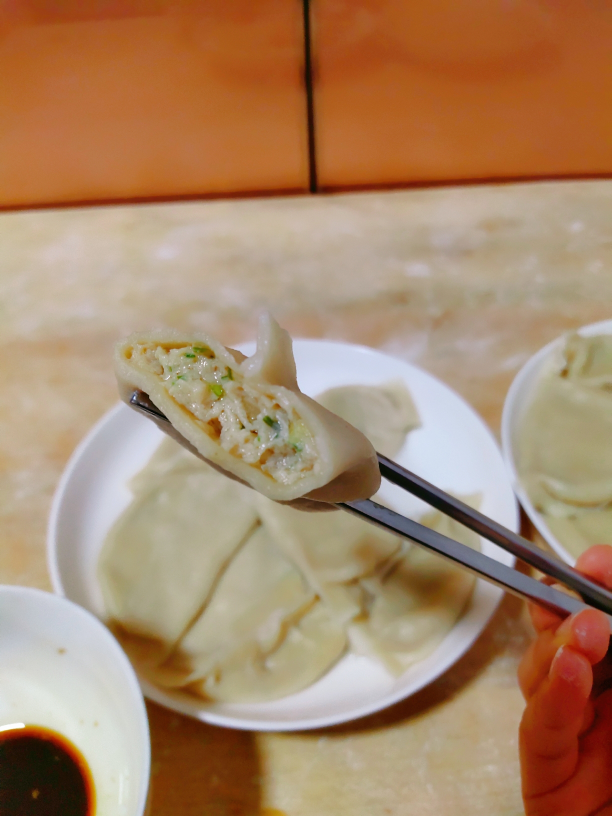 山东鲅鱼饺子馅（把整条鲅鱼吃光）的做法 步骤12