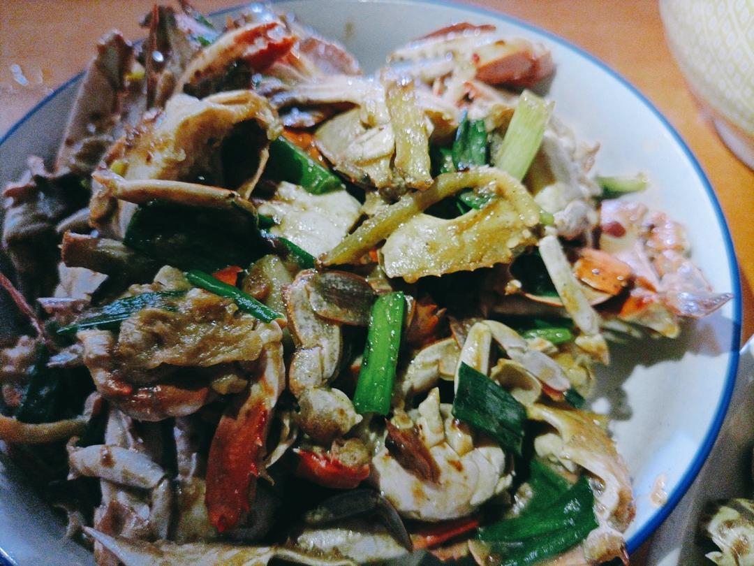 蟹-三点蟹-姜葱炒蟹