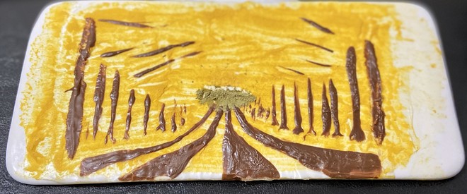 食材作画之 金色的路 的做法步骤图 猪阿姨家的谭飘姐 下厨房 食材作画之 金色的路 的做法步骤图 猪阿姨家的谭飘姐 下厨房