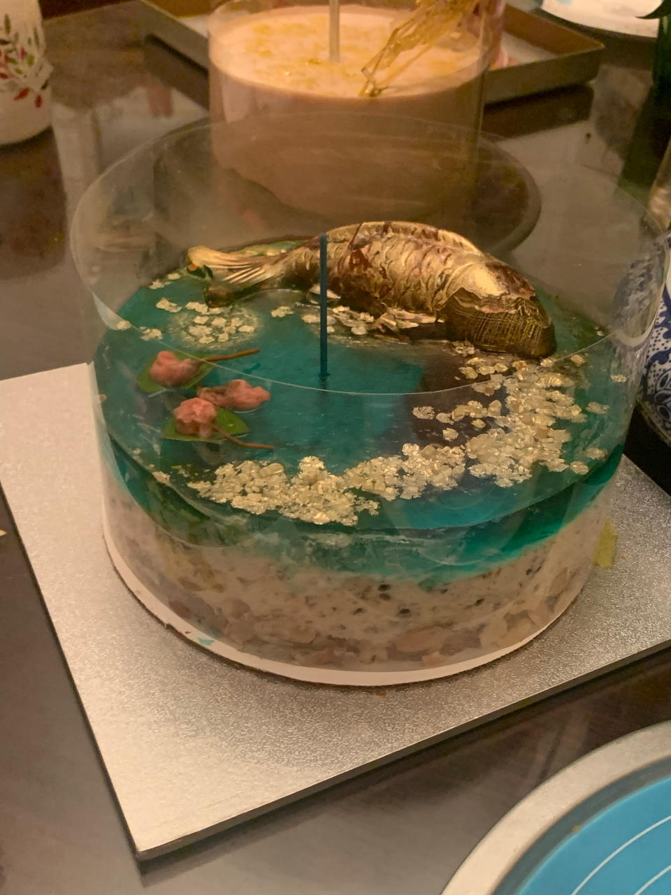 栗子抹茶、栗子巧克力芒果、巧克力裝飾、巧克力奶油淋面双層生日🎂蛋糕做法