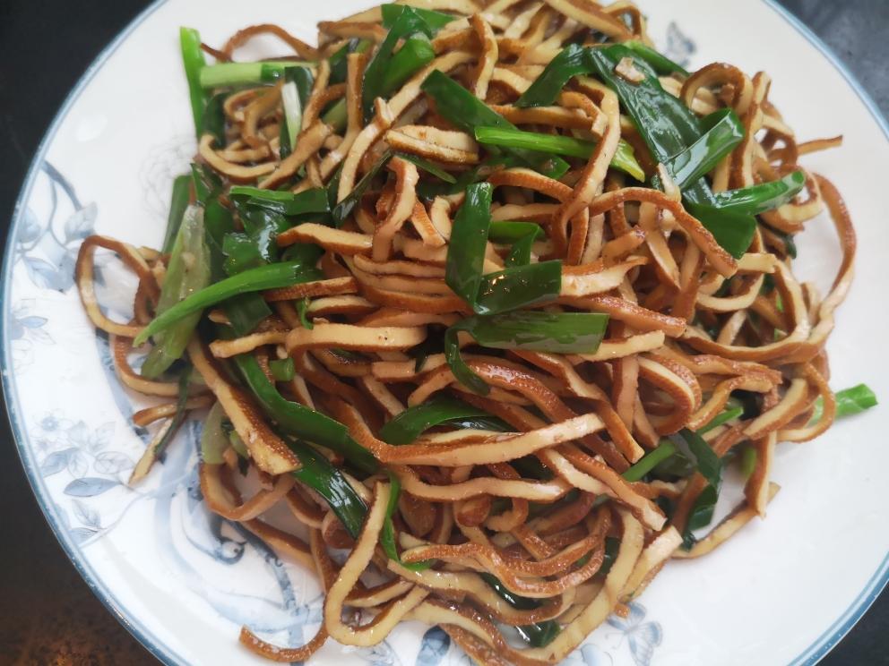 韭菜炒豆干丝